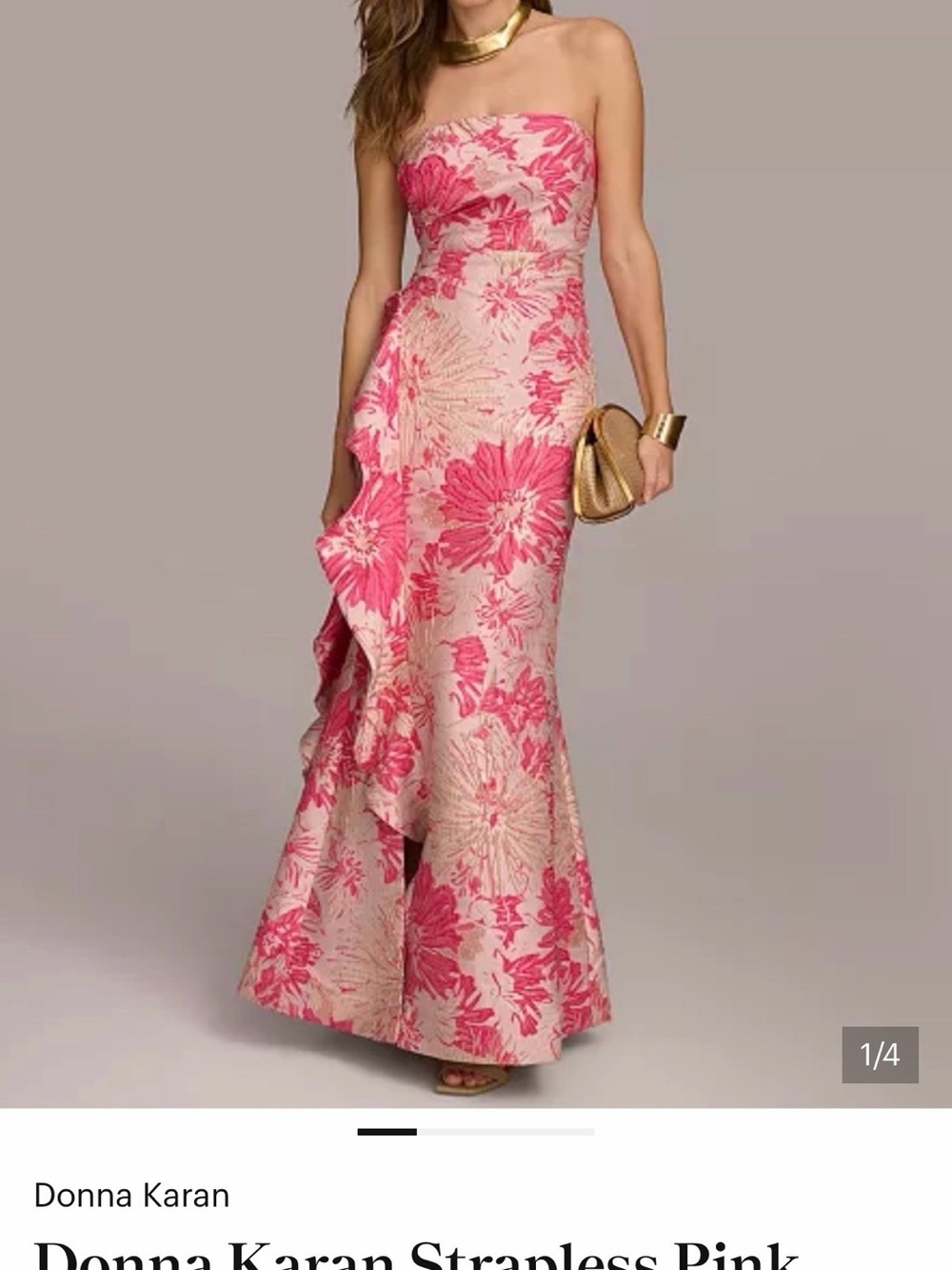Strapless Donna Karan gown